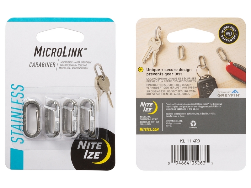 Microlink Karabijnhaak 4-Pack